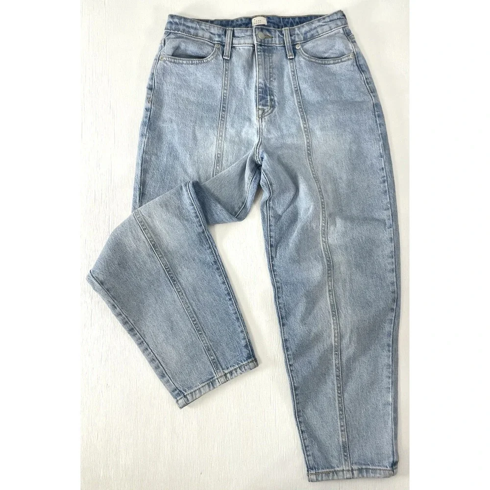 a new day barrel jeans blue denim cropped Women's Size 6 28R Soft Stretch FP - Picture 11 of 16